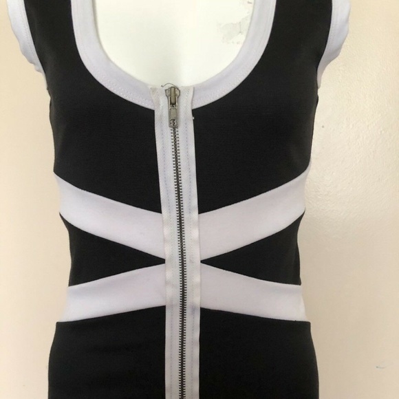 JANICE MINI DRESS SIZE S BLACK /WHITE - Picture 3 of 5